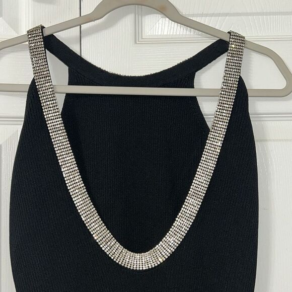 Endless Rose Black Scoop Back Stretchy Dress(Size Large) - Picture 10 of 10